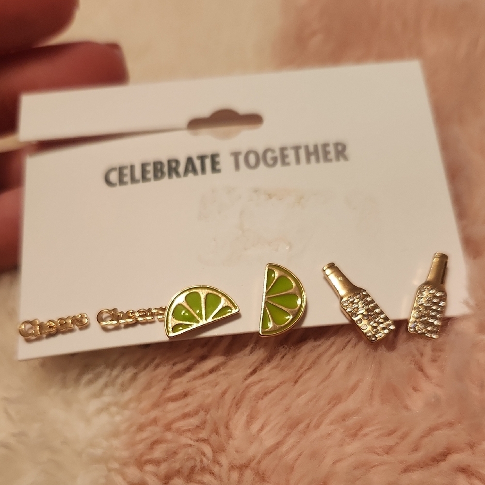 Celebrate Together Lime and Bottle Earrings